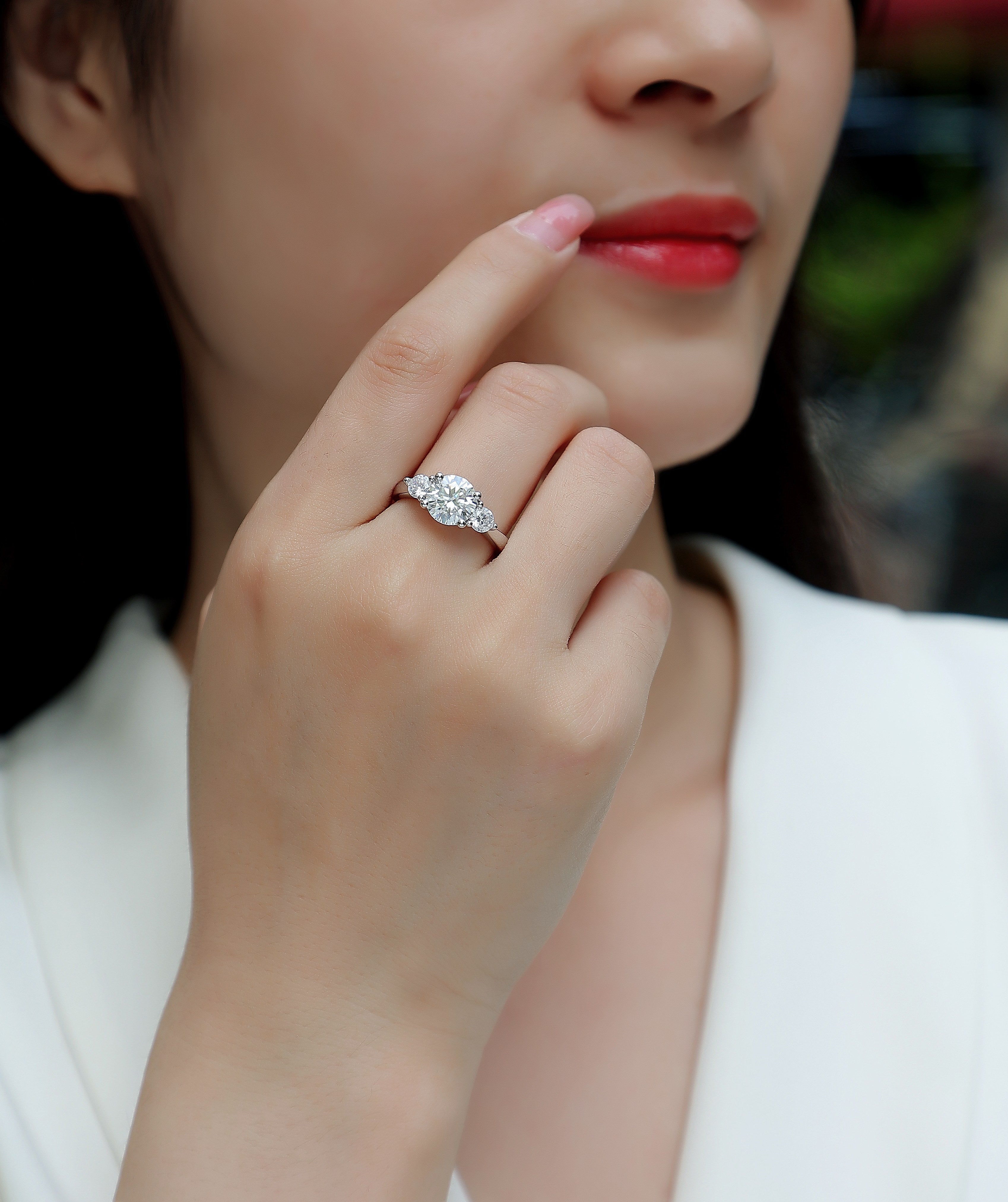 Castor Moissanite Twin Ring - 2 Carat