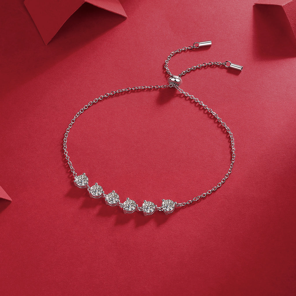 Moissanite Bracelet - 3ct S925 Silver 16cm