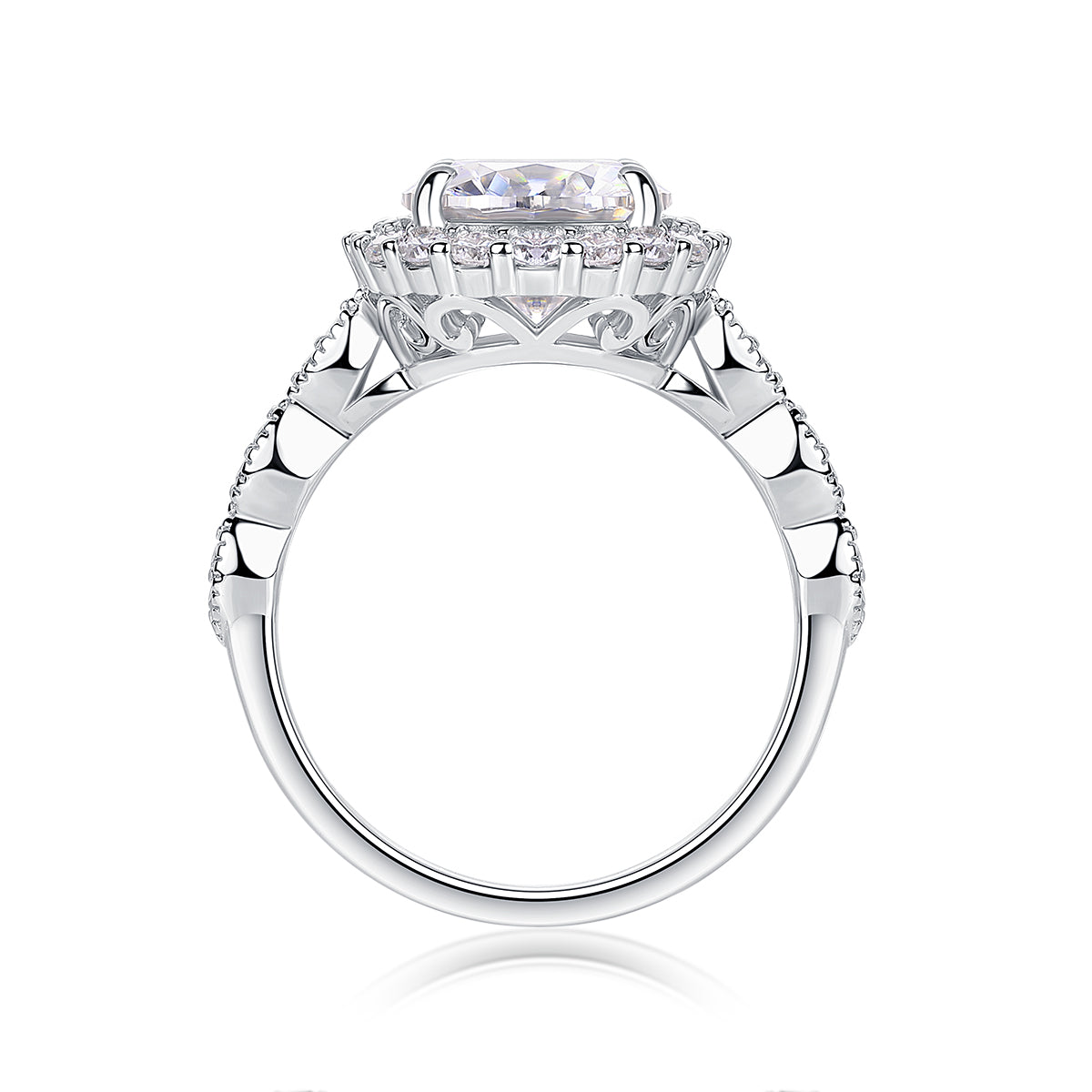 Zodiac Moissanite Ring 3ct Silver
