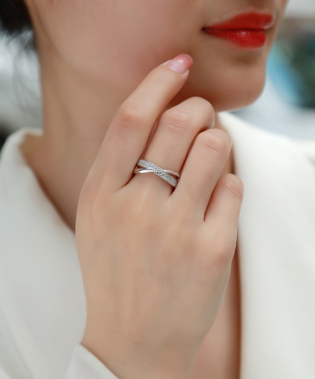 Dexterous Moissanite Ring - S925 Silver Platinum