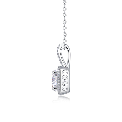 Astral Sway Necklace - Moissanite 2ct Silver