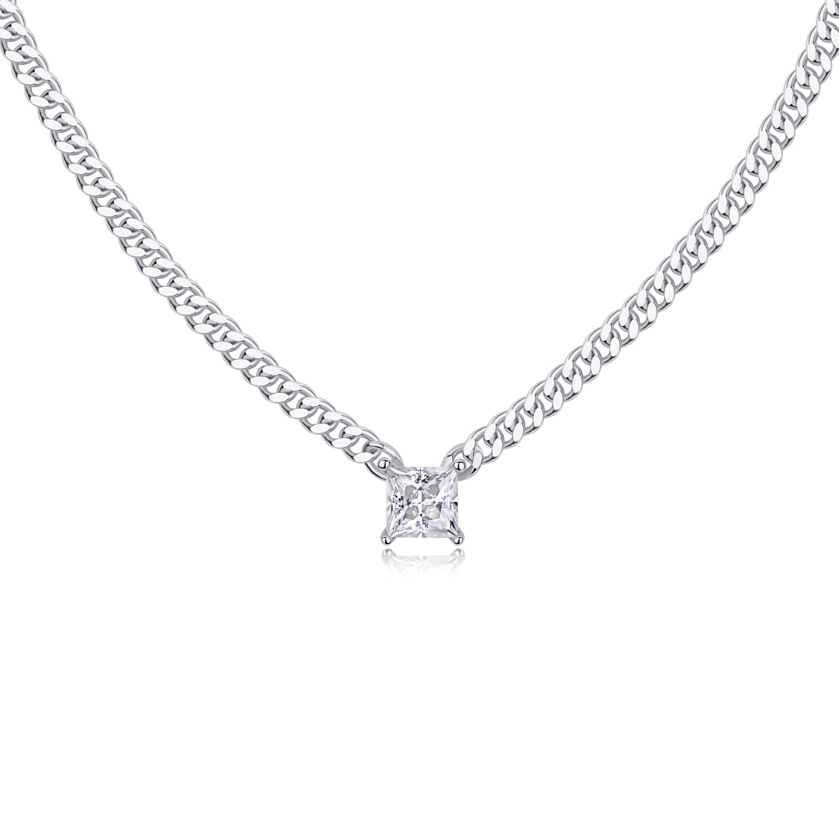 Oracle's Vision Moissanite Necklace - Silver 40cm