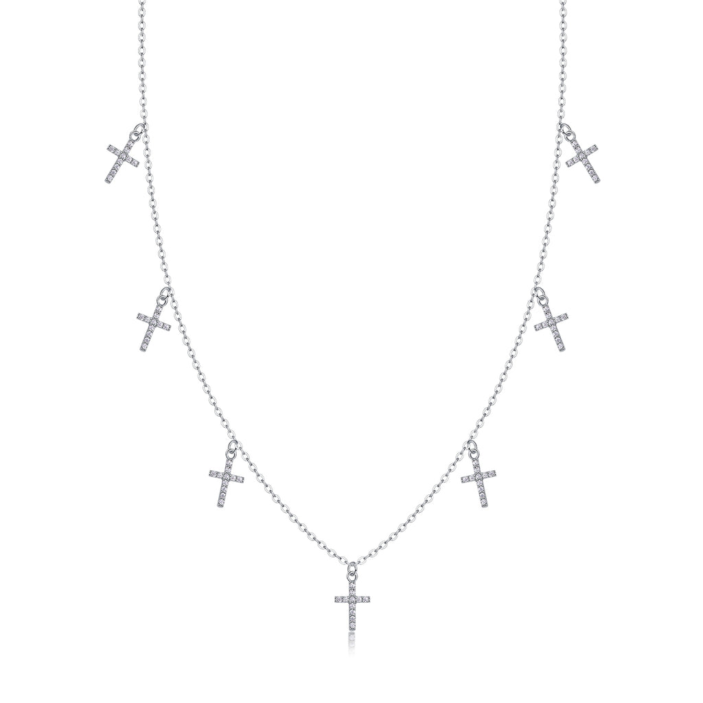 Heaven's Blessing Moissanite Necklace Silver