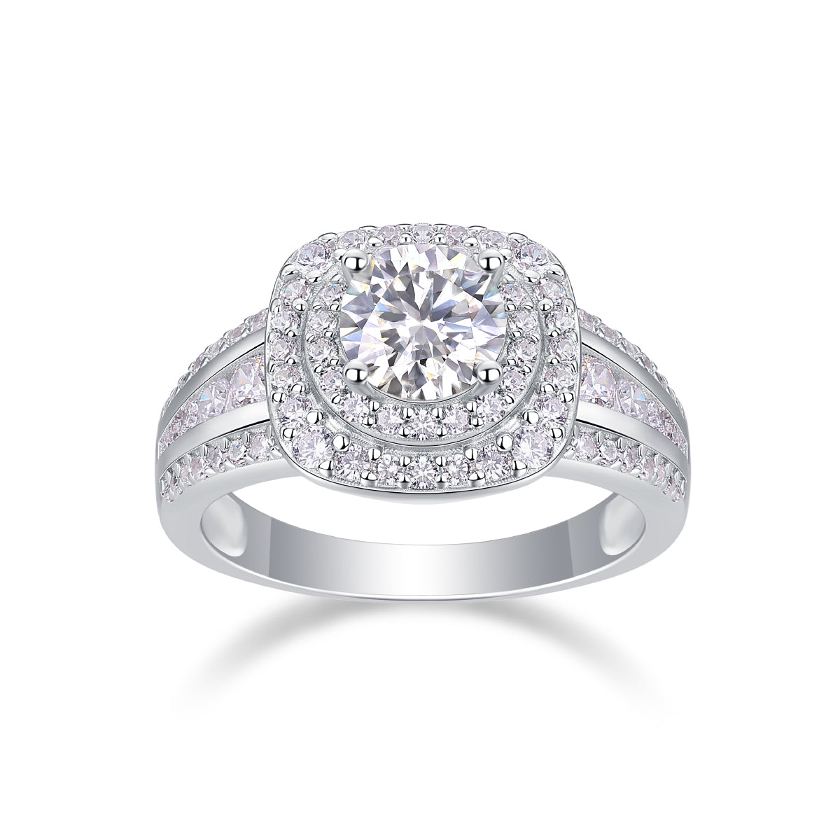 Starry Sky Moissanite Crown Ring - S925 Silver