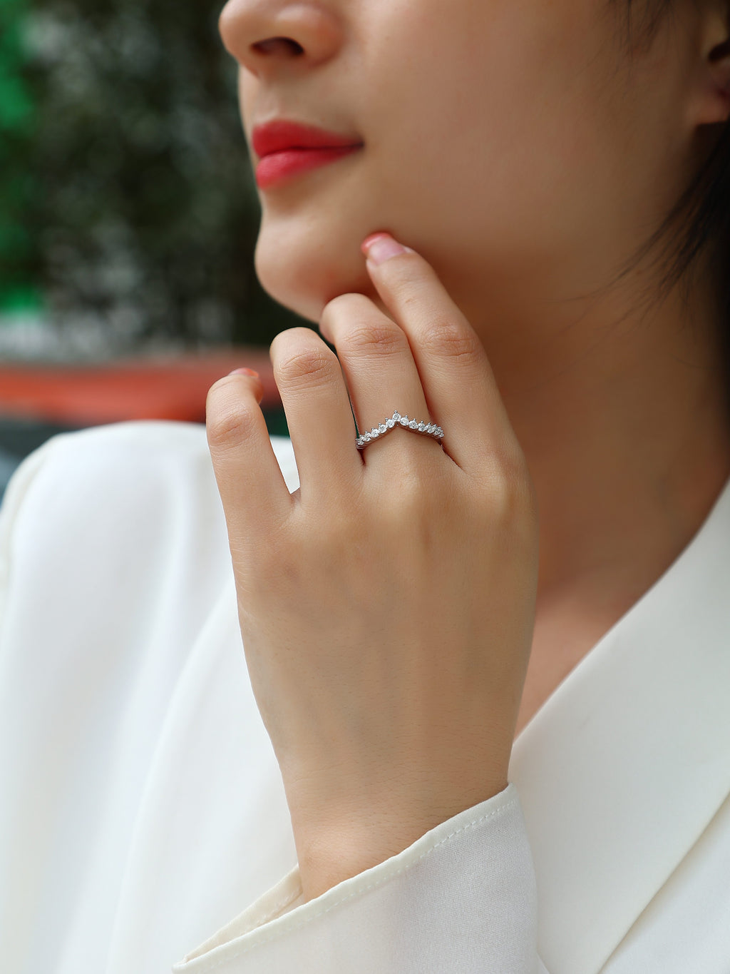 Regulus Crown Moissanite Ring Silver