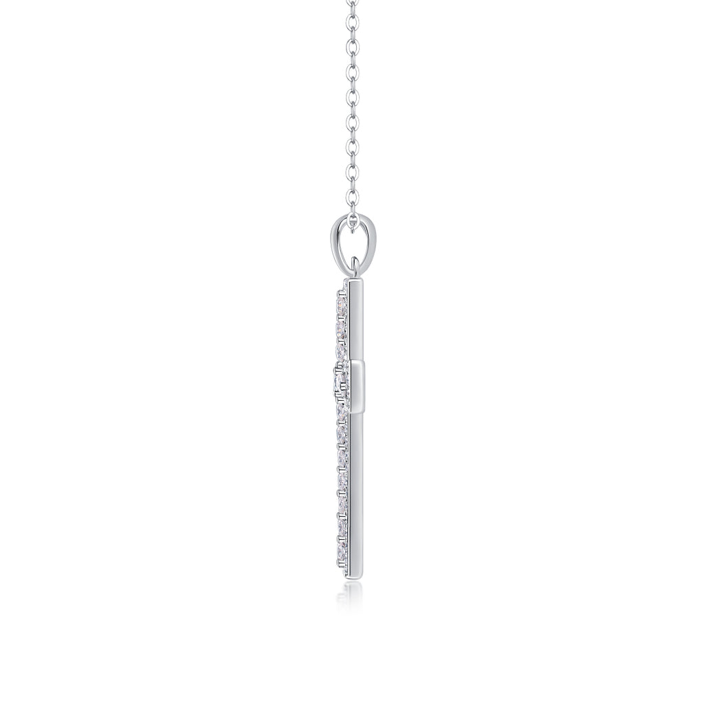 Divine Grace Moissanite Necklace - Silver 40cm
