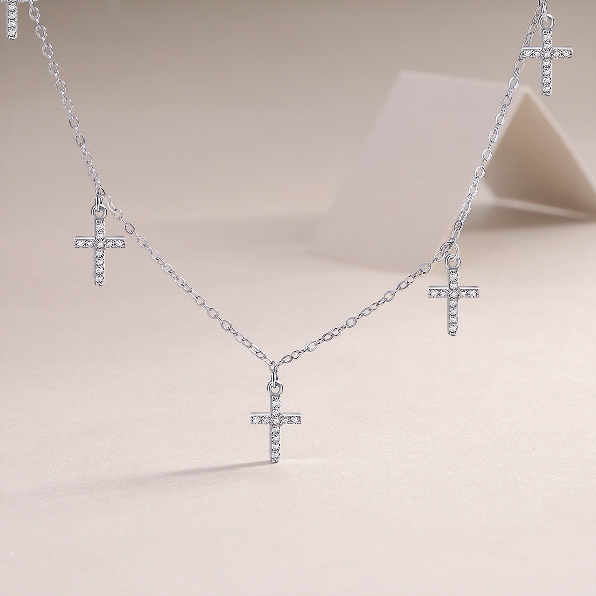 Heaven's Blessing Moissanite Necklace Silver