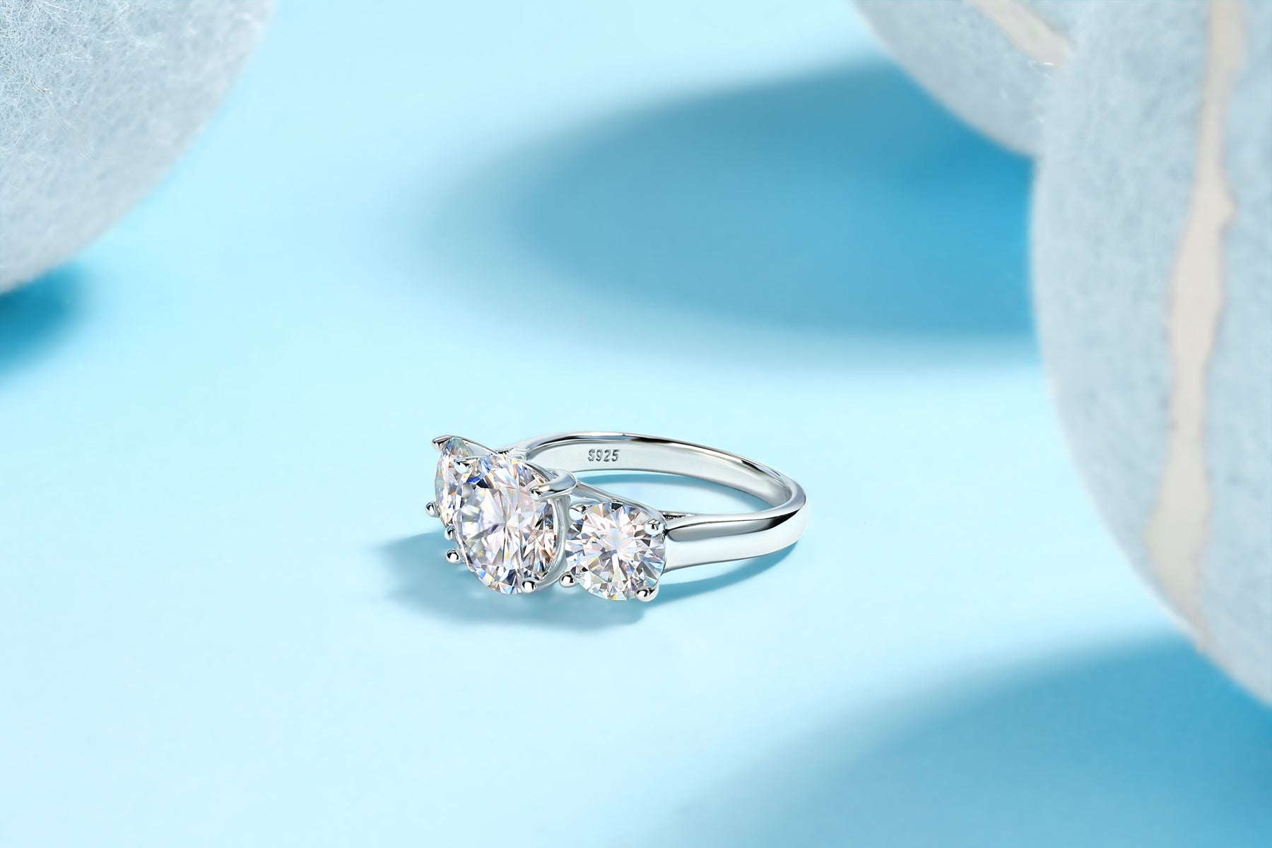 Three Lives Of Fortune 3ct Moissanite Ring