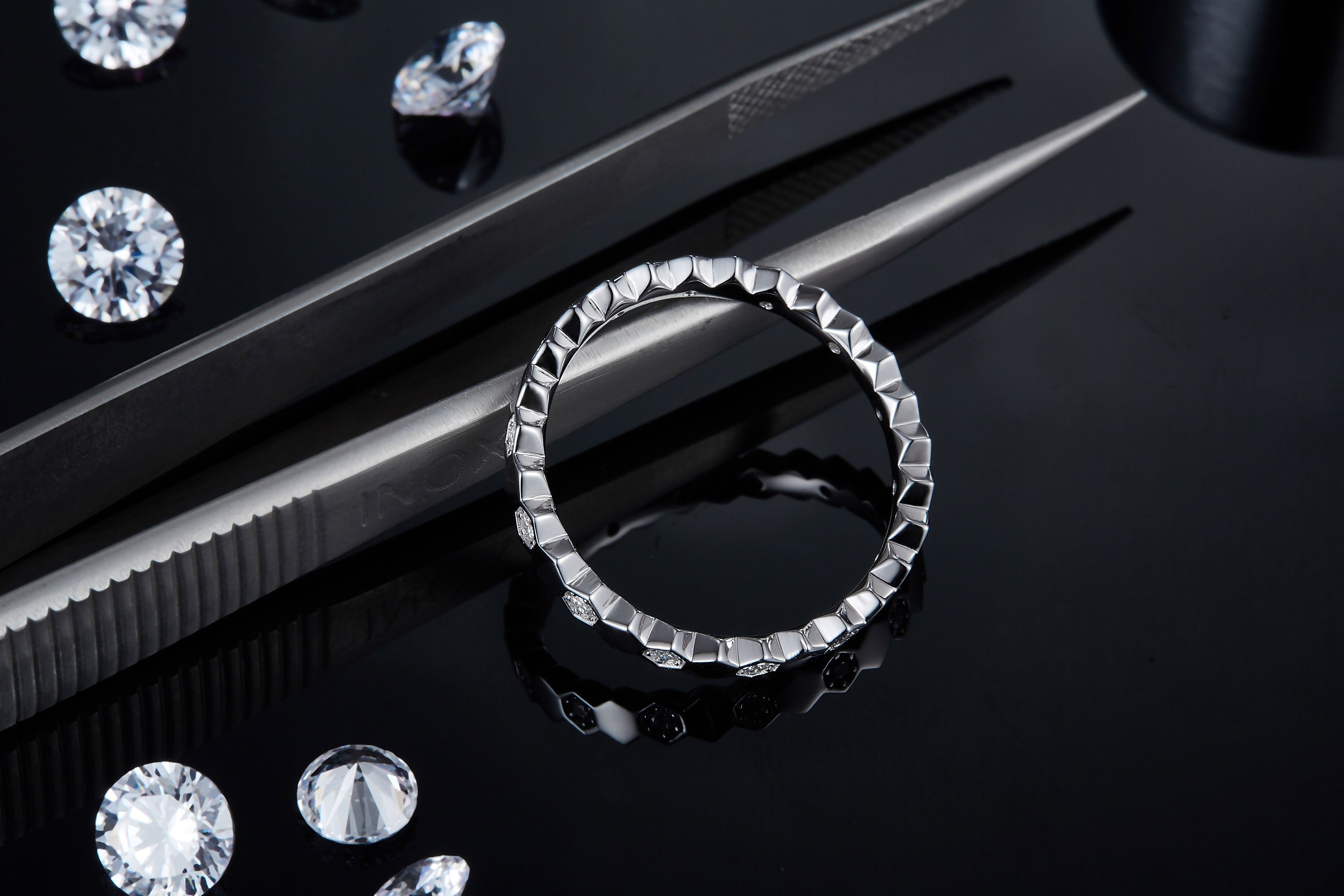 Gravity Moissanite Ring S925 Silver