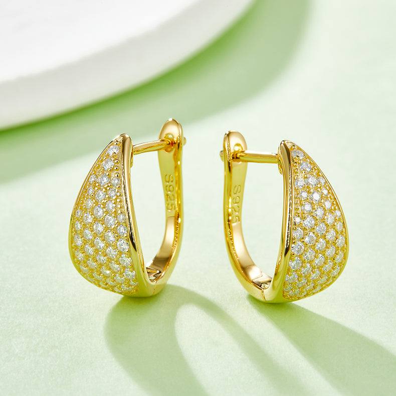 Procyon Moissanite Earrings - Silver Plated