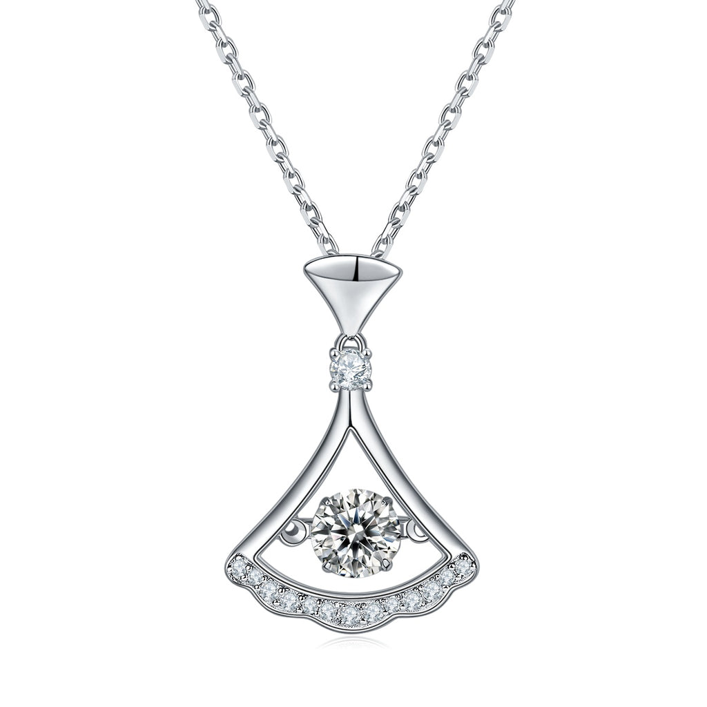 Ethereal Flow Moissanite Necklace - 0.5ct Silver
