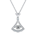 Ethereal Flow Moissanite Necklace - 0.5ct Silver