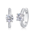 Space Grain Moissanite Earrings 0.5ct Silver