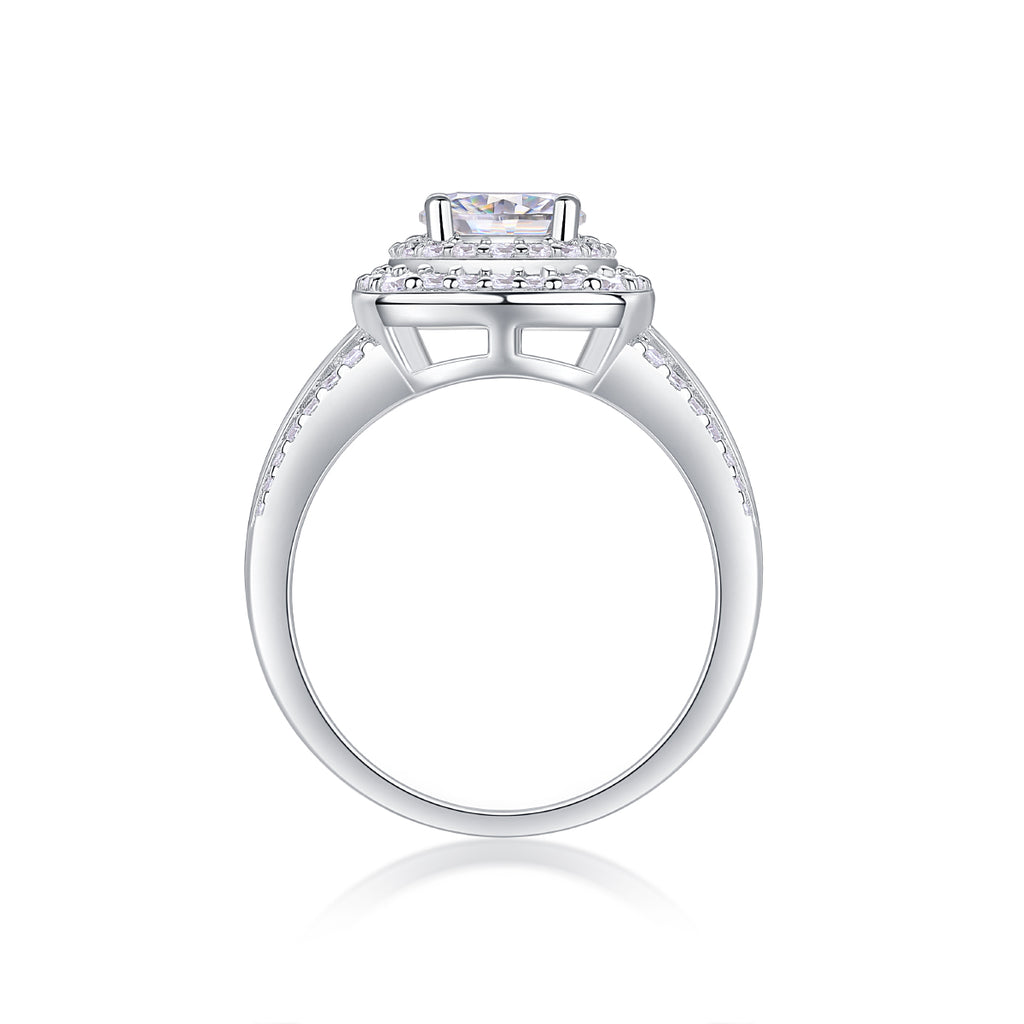 Starry Sky Moissanite Crown Ring - S925 Silver