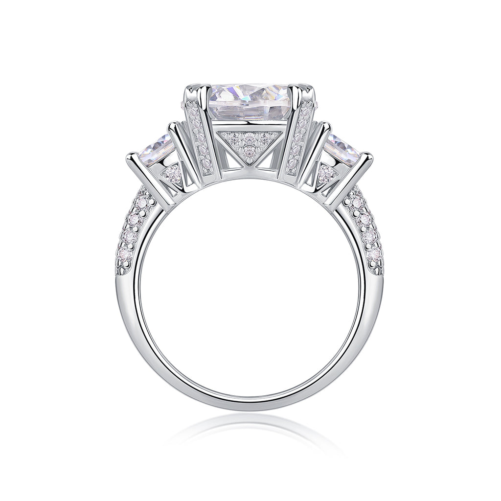 Vega Pulse Ring 5ct Moissanite Silver
