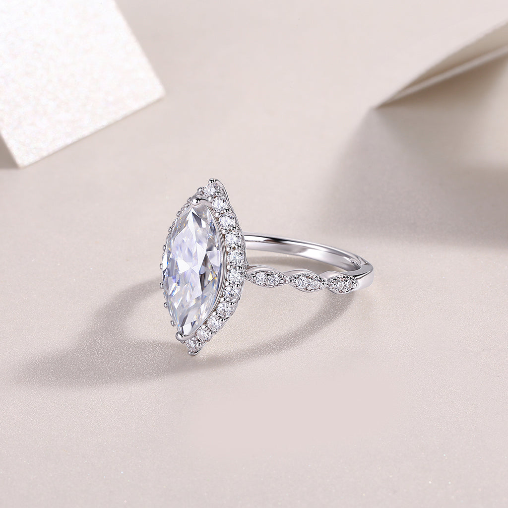 Heartbeat Moissanite Ring S925 Silver