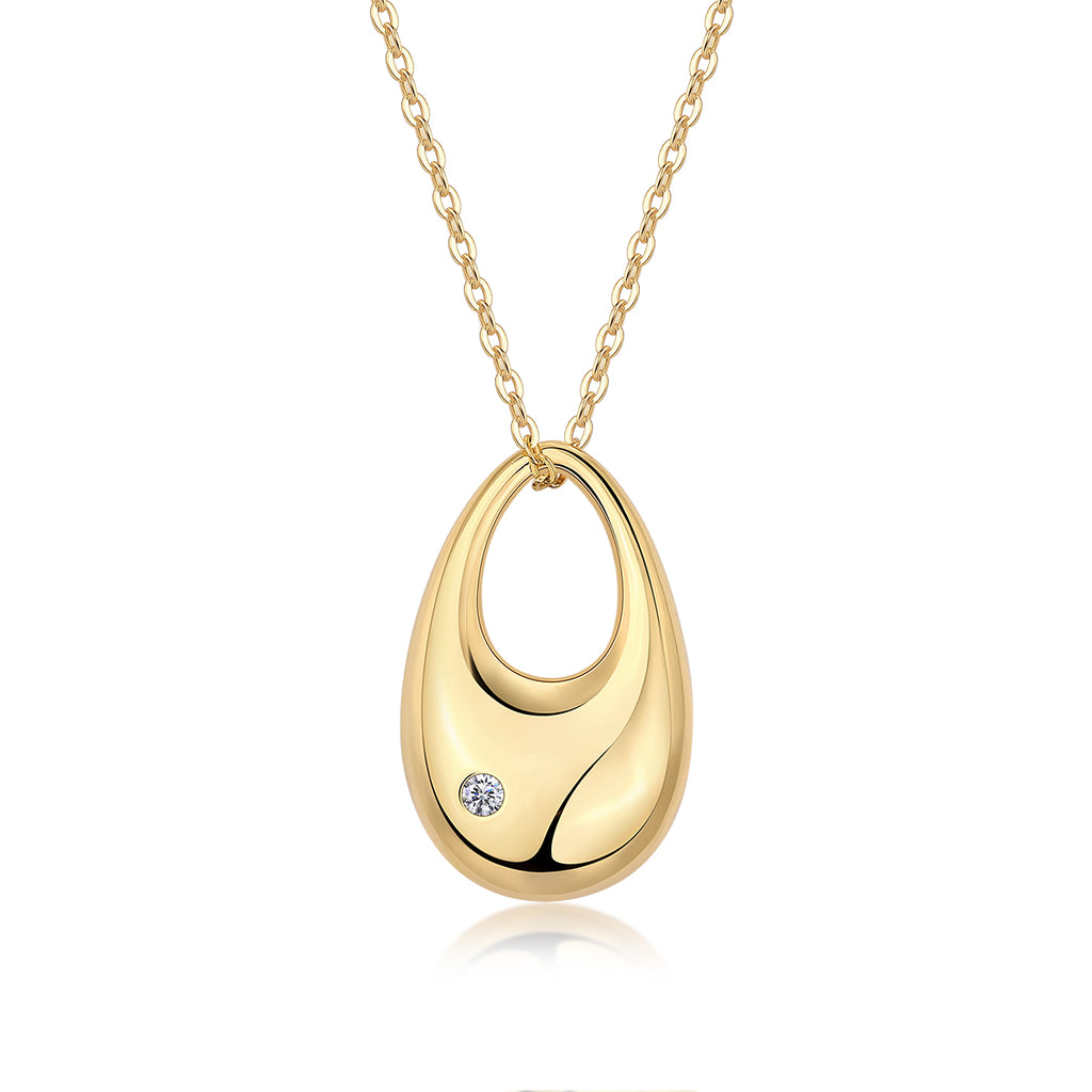 Golden Sky Cloud Moissanite Necklace