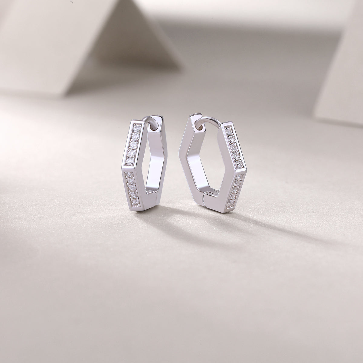 Gravity Moissanite Stud Earrings S925 Silver