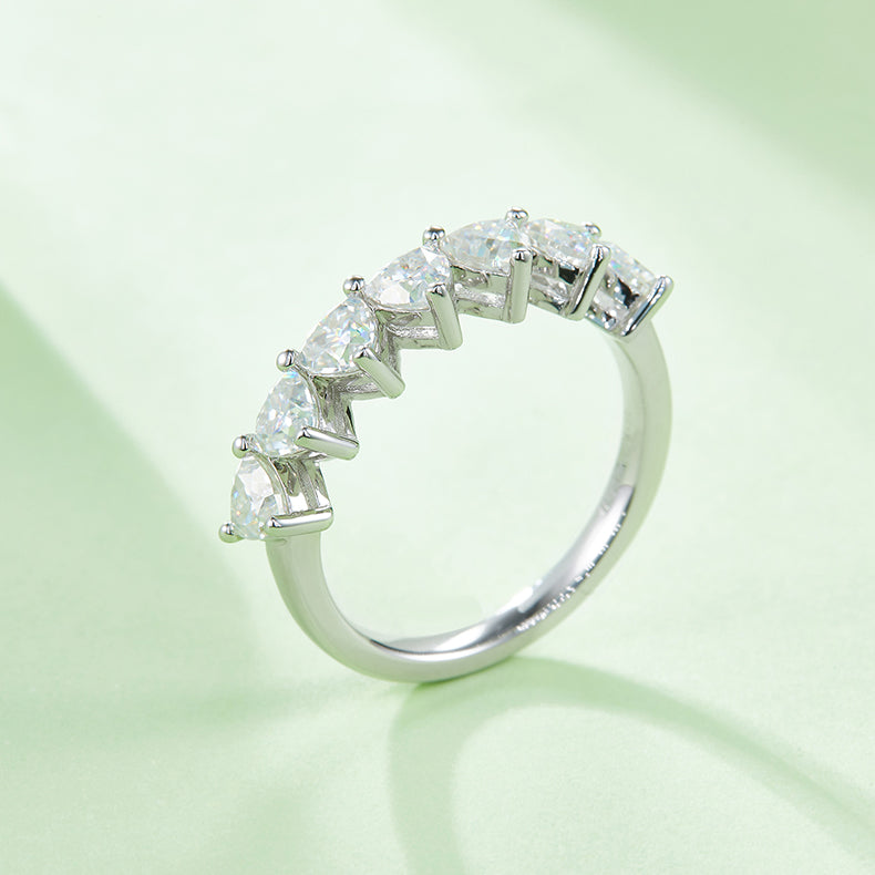 Ecliptic Plane Ring Moissanite Platinum S925