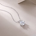 Capella Moissanite Necklace - 2ct Silver Platinum