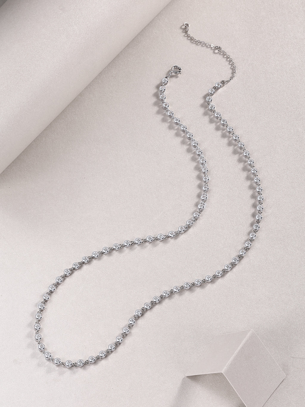 Outer Limit Moissanite Necklace - Silver