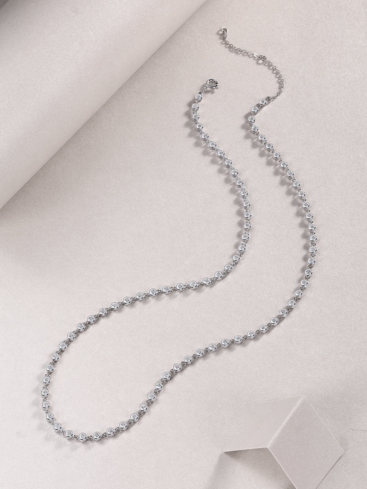 Outer Limit Moissanite Necklace - Silver