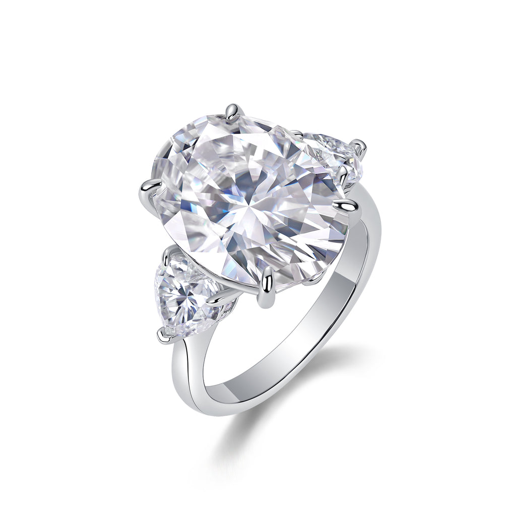 Soul Resonance Moissanite Ring - Silver Plated