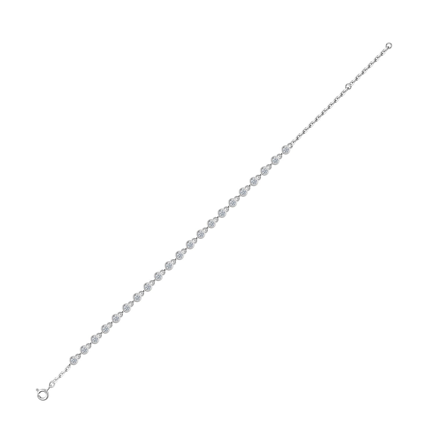 Sleek Spark Moissanite Bracelet S925