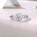 Moissanite Ring 1ct S925 Silver Platinum