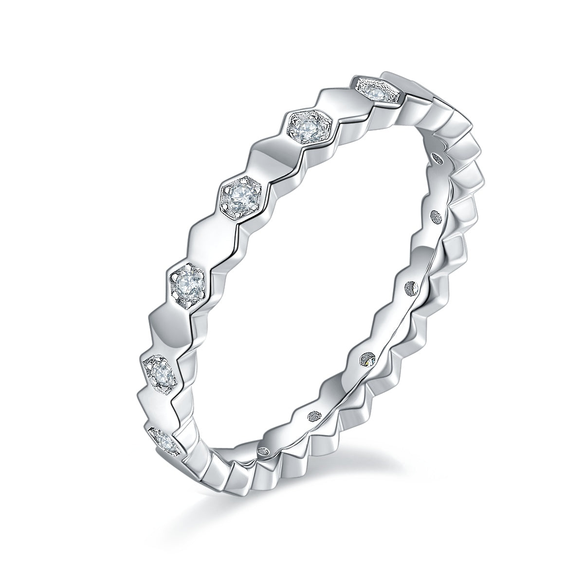 Gravity Moissanite Ring S925 Silver