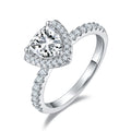 Solstice Peak Ring Moissanite Triangular S925 Silver