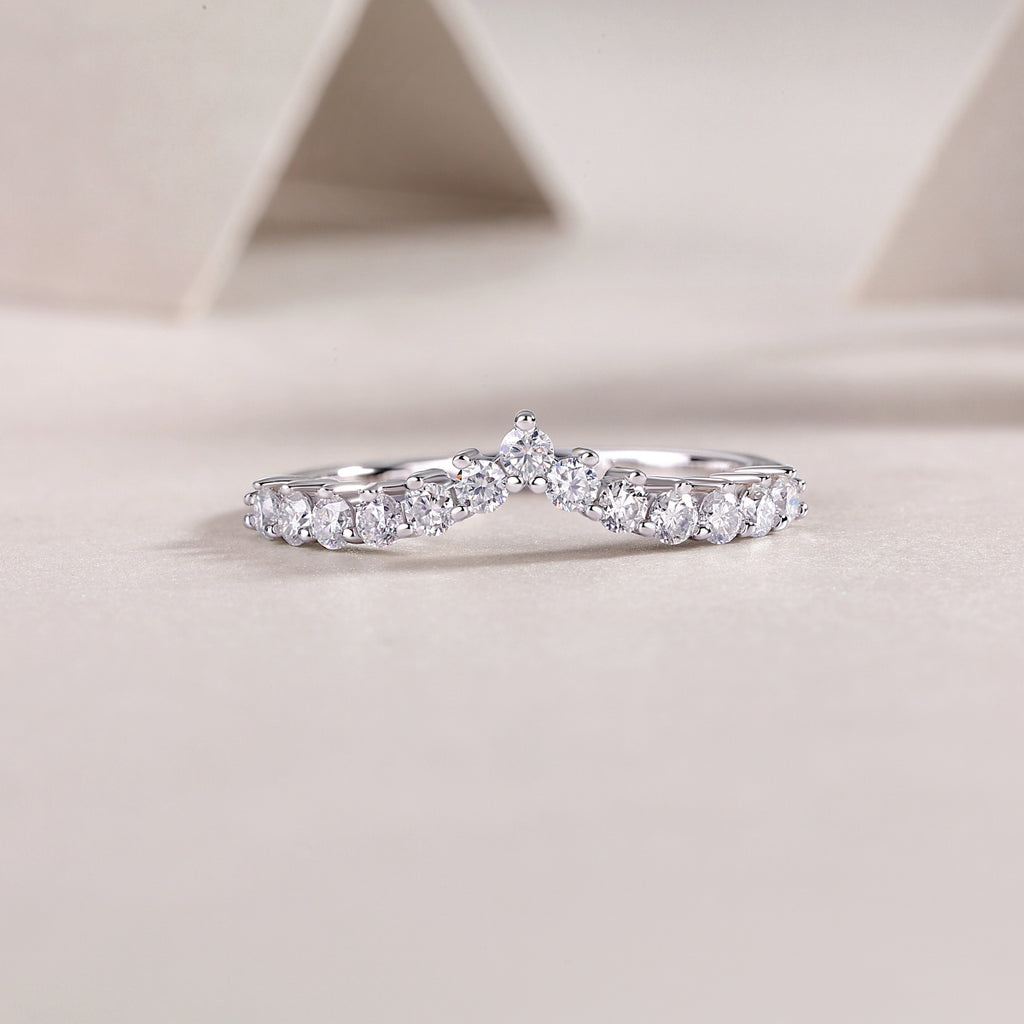 Regulus Crown Moissanite Ring Silver