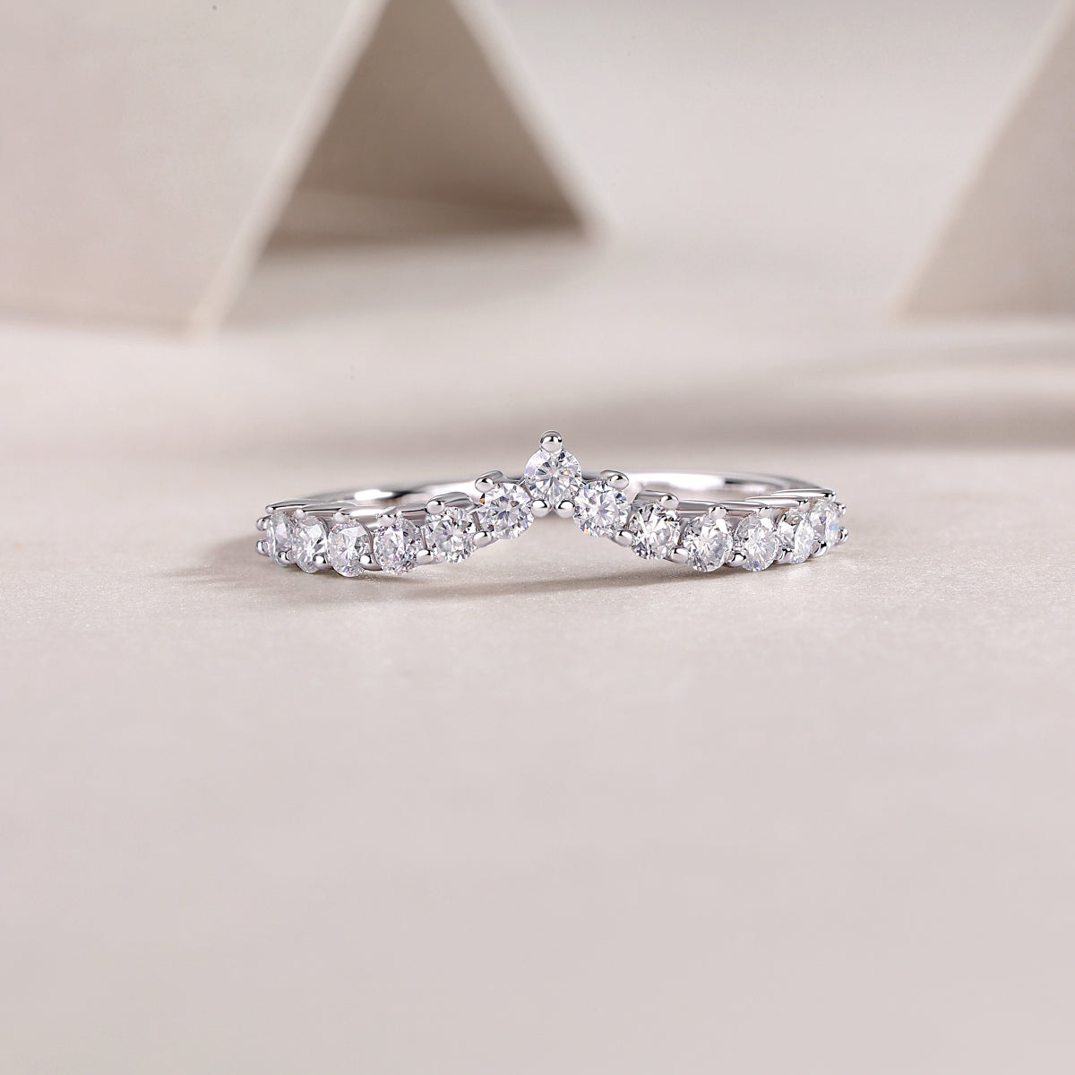 Regulus Crown Moissanite Ring Silver