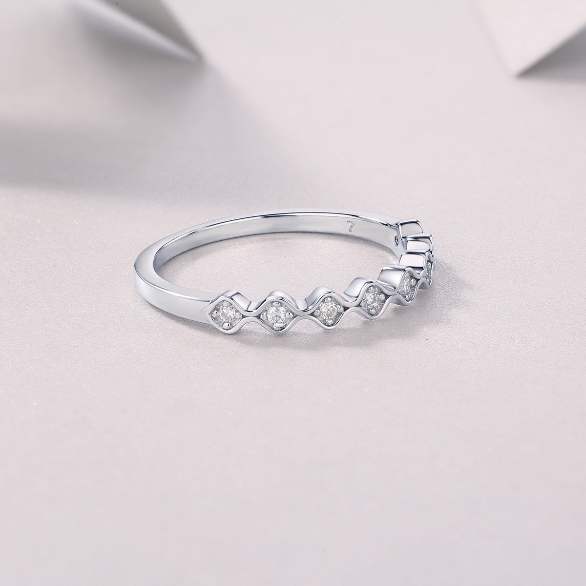 Comet Nucleus Moissanite Ring - Silver Plated