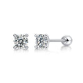Moon Edge Moissanite Stud Earrings - S925 Silver