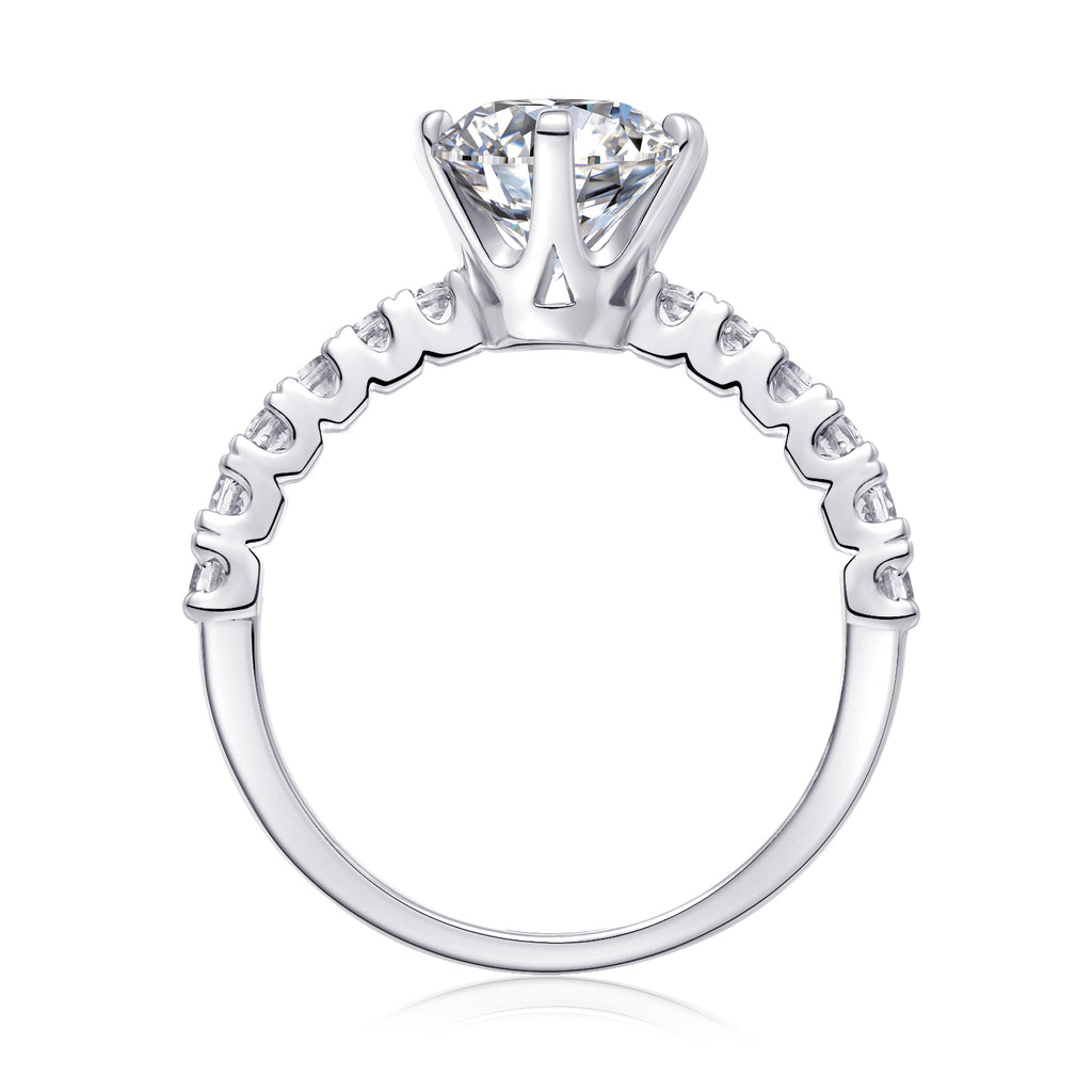 Moon Tear Ring - Moissanite 2CT Silver