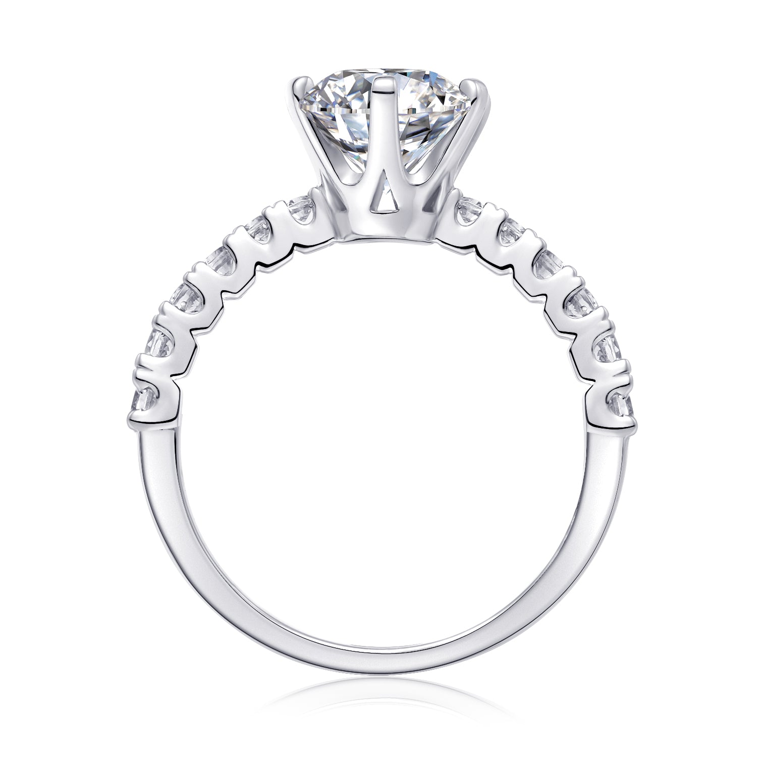 Moon Tear Ring - Moissanite 2CT Silver