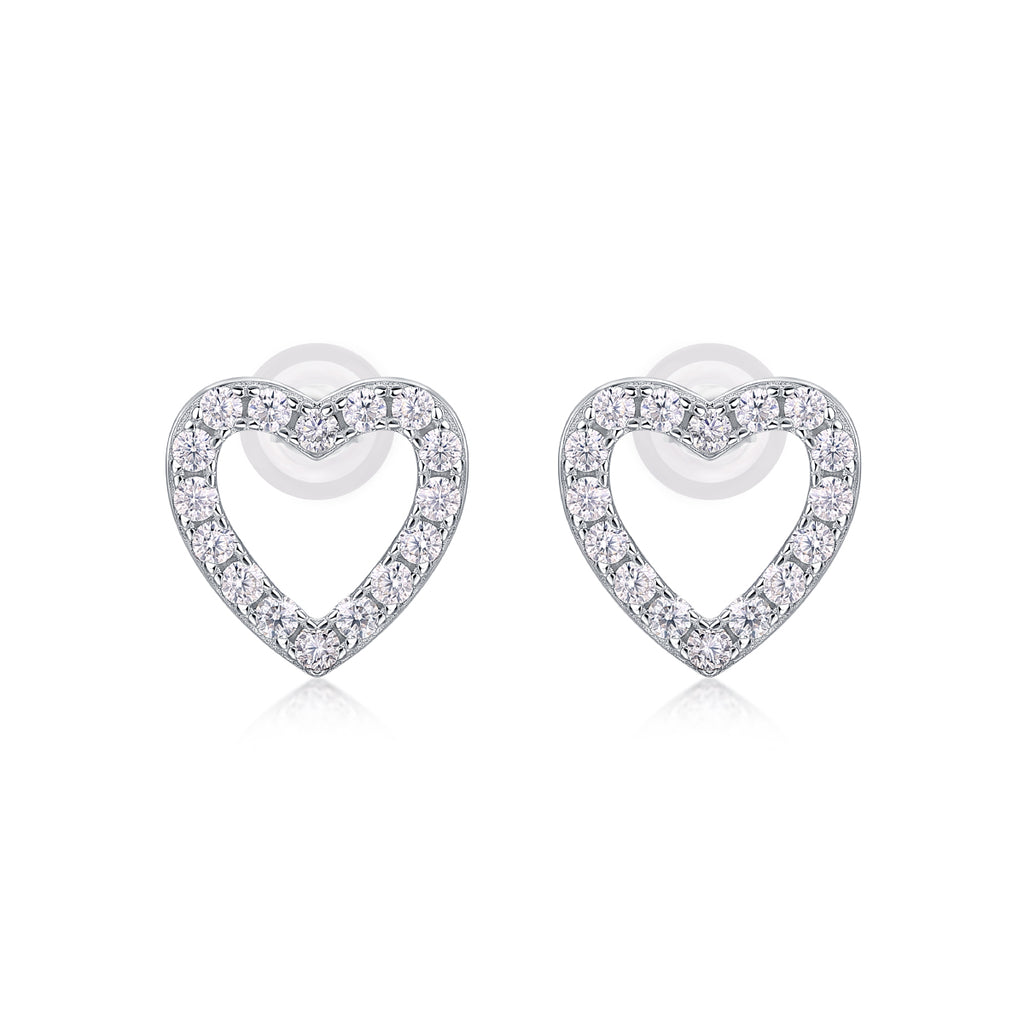 Meissa Moissanite Stud Earrings - Silver