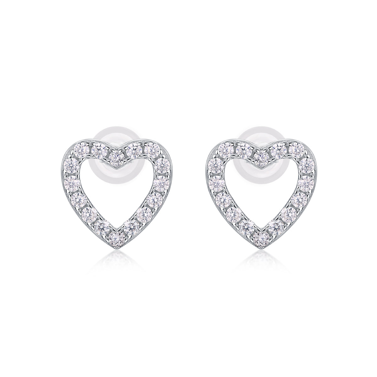 Meissa Moissanite Stud Earrings - Silver