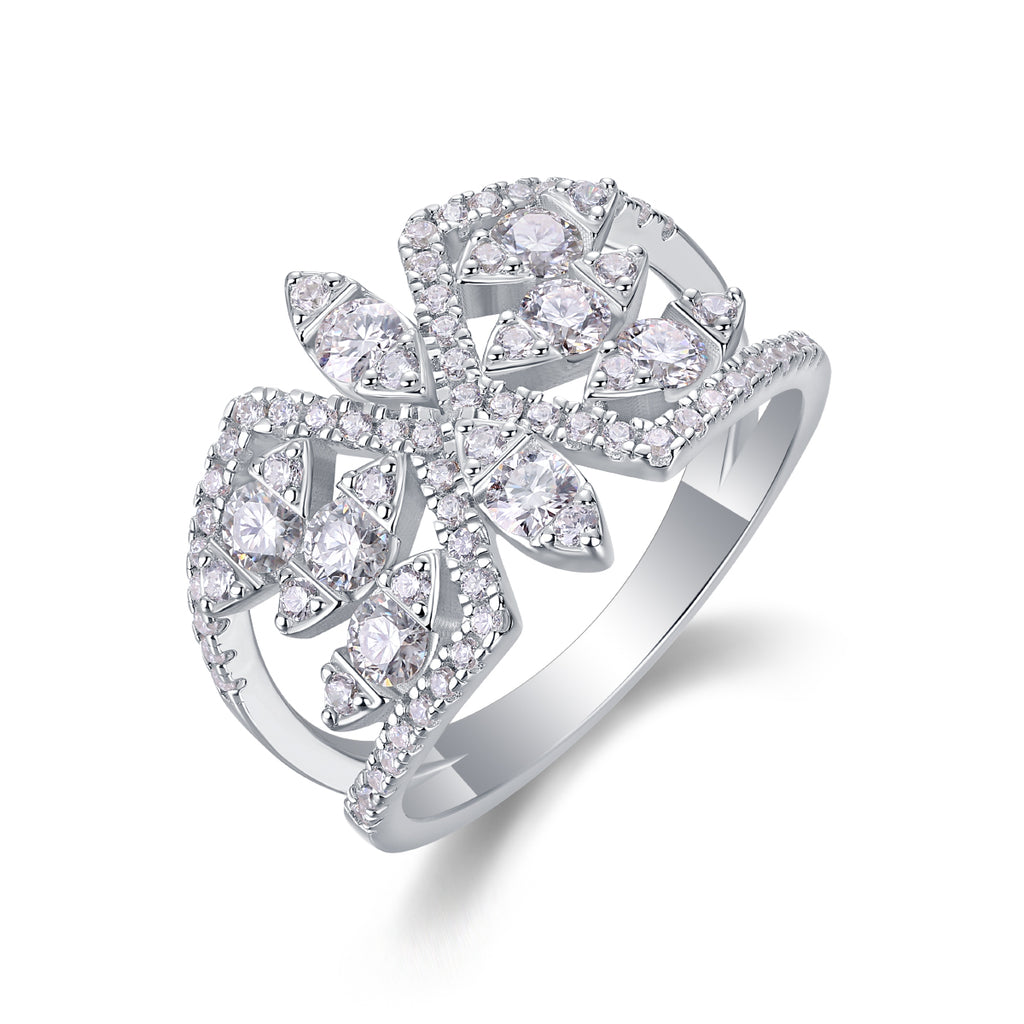 Silent Flower Moissanite Ring - S925 Silver
