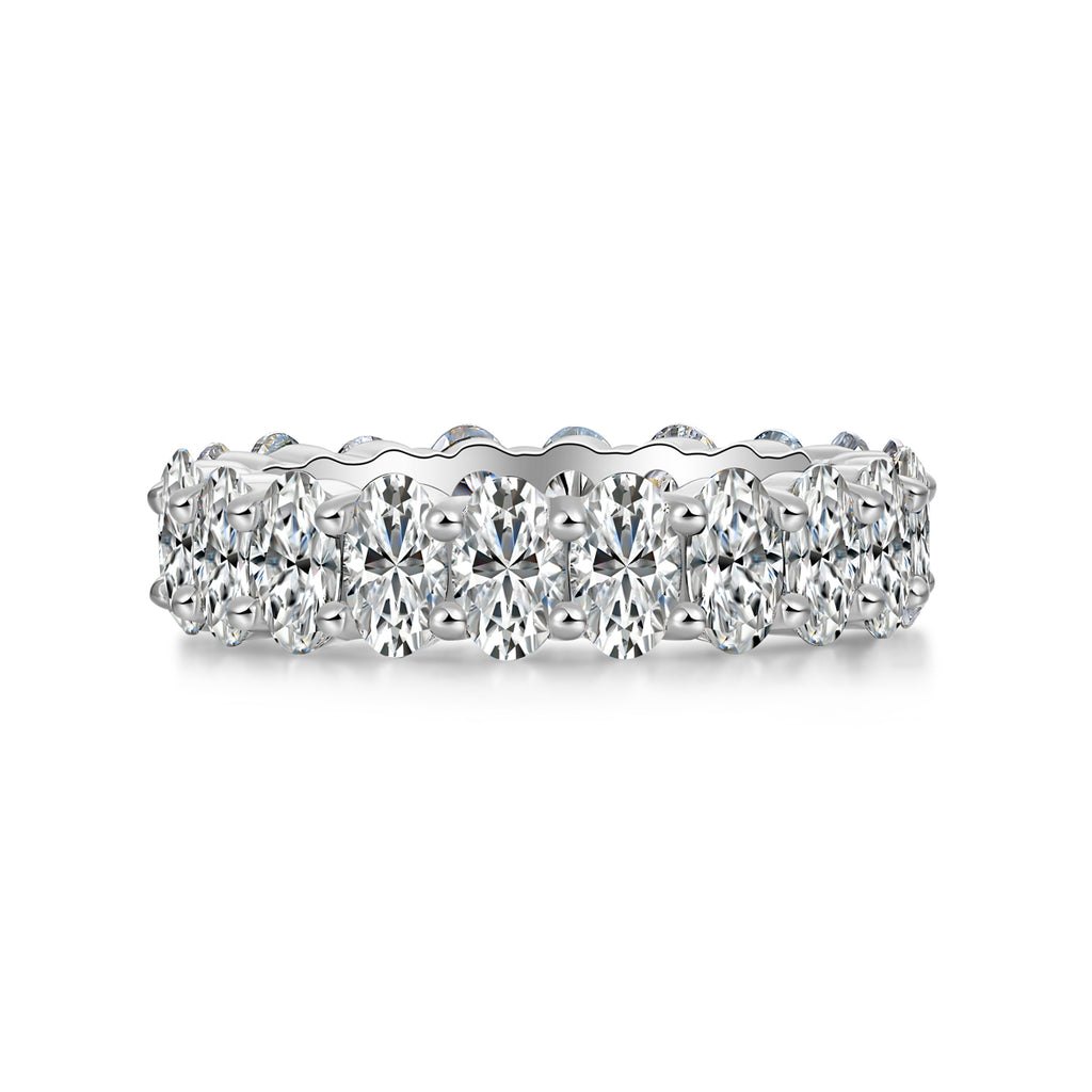 Equinox Line Ring Moissanite 3x5 S925 Silver