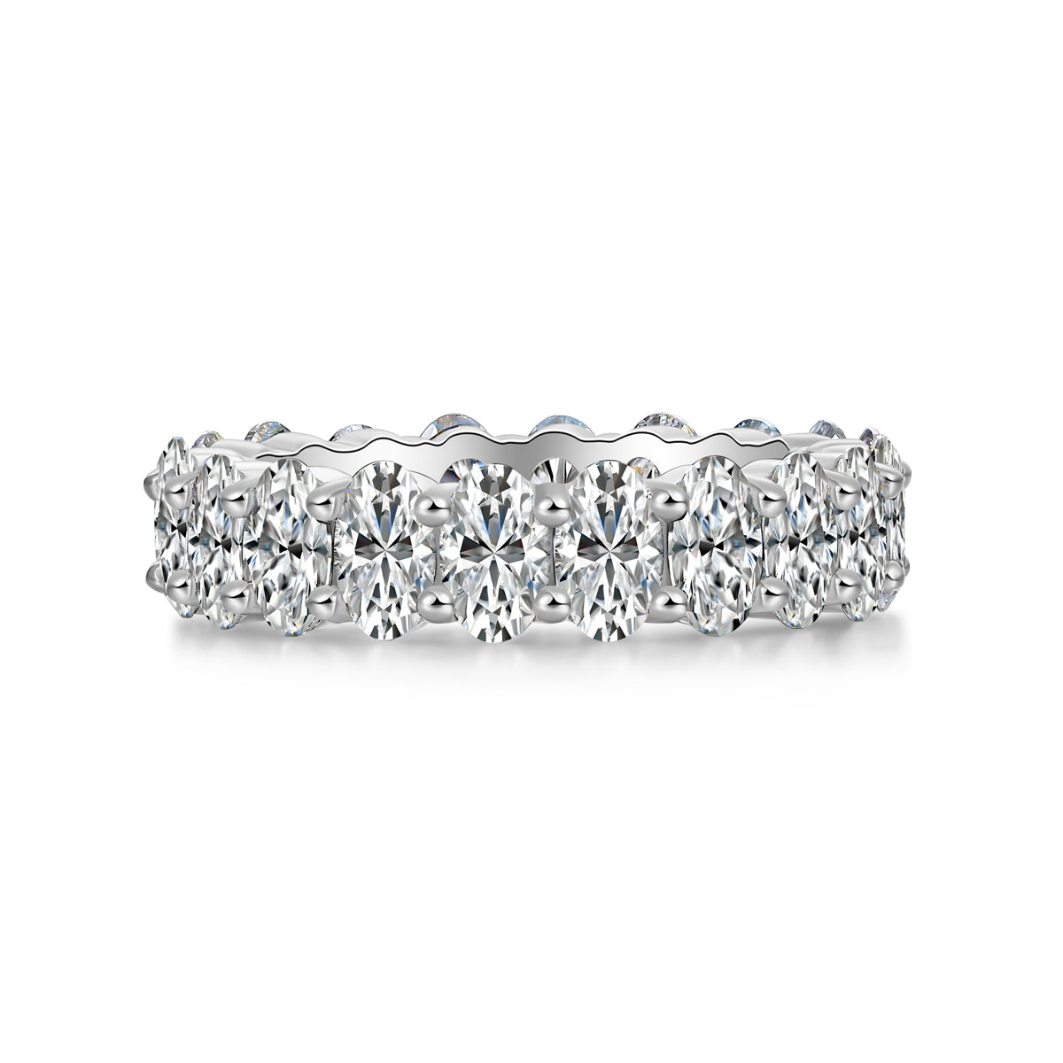 Equinox Line Ring Moissanite 3x5 S925 Silver