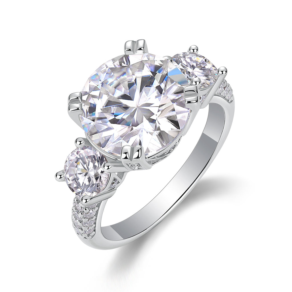 Vega Pulse Ring 5ct Moissanite Silver