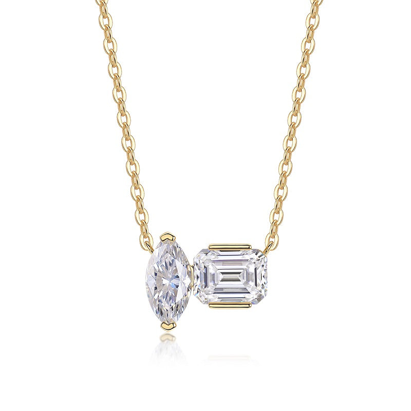 Star Map Necklace - Moissanite Gold Plated