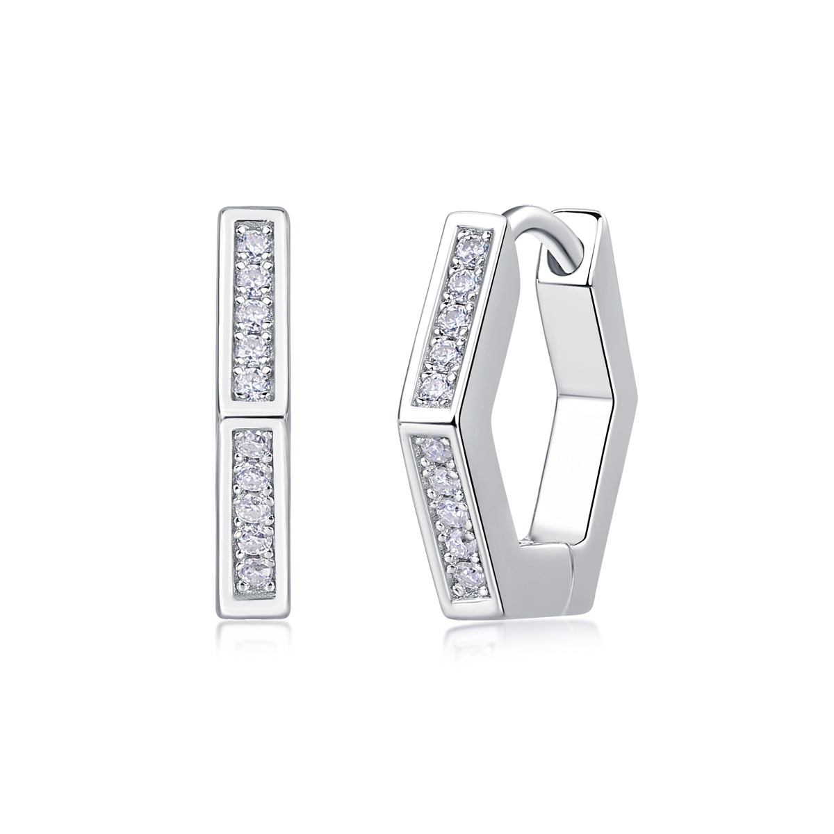 Gravity Moissanite Stud Earrings S925 Silver