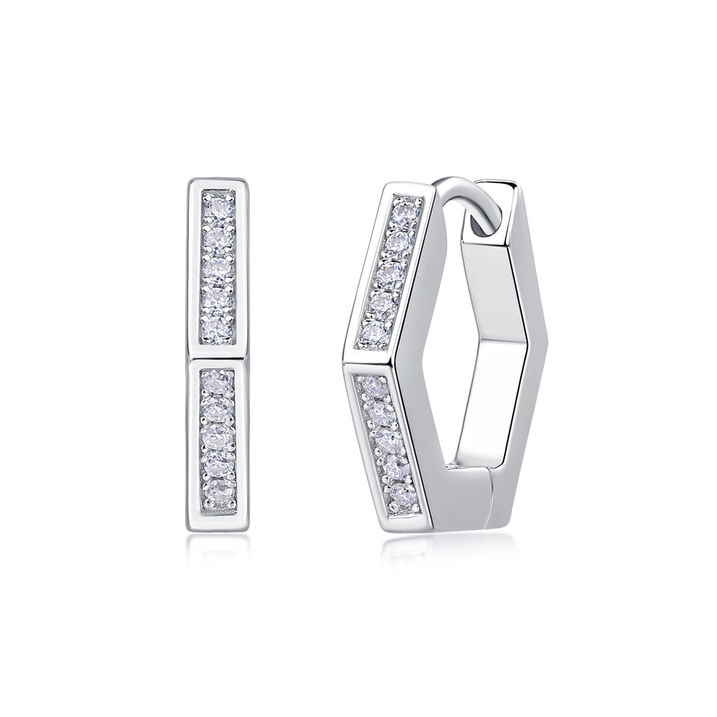 Gravity Moissanite Stud Earrings S925 Silver