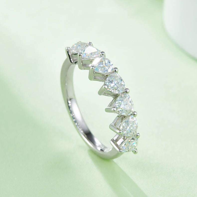 Ecliptic Plane Ring Moissanite Platinum S925