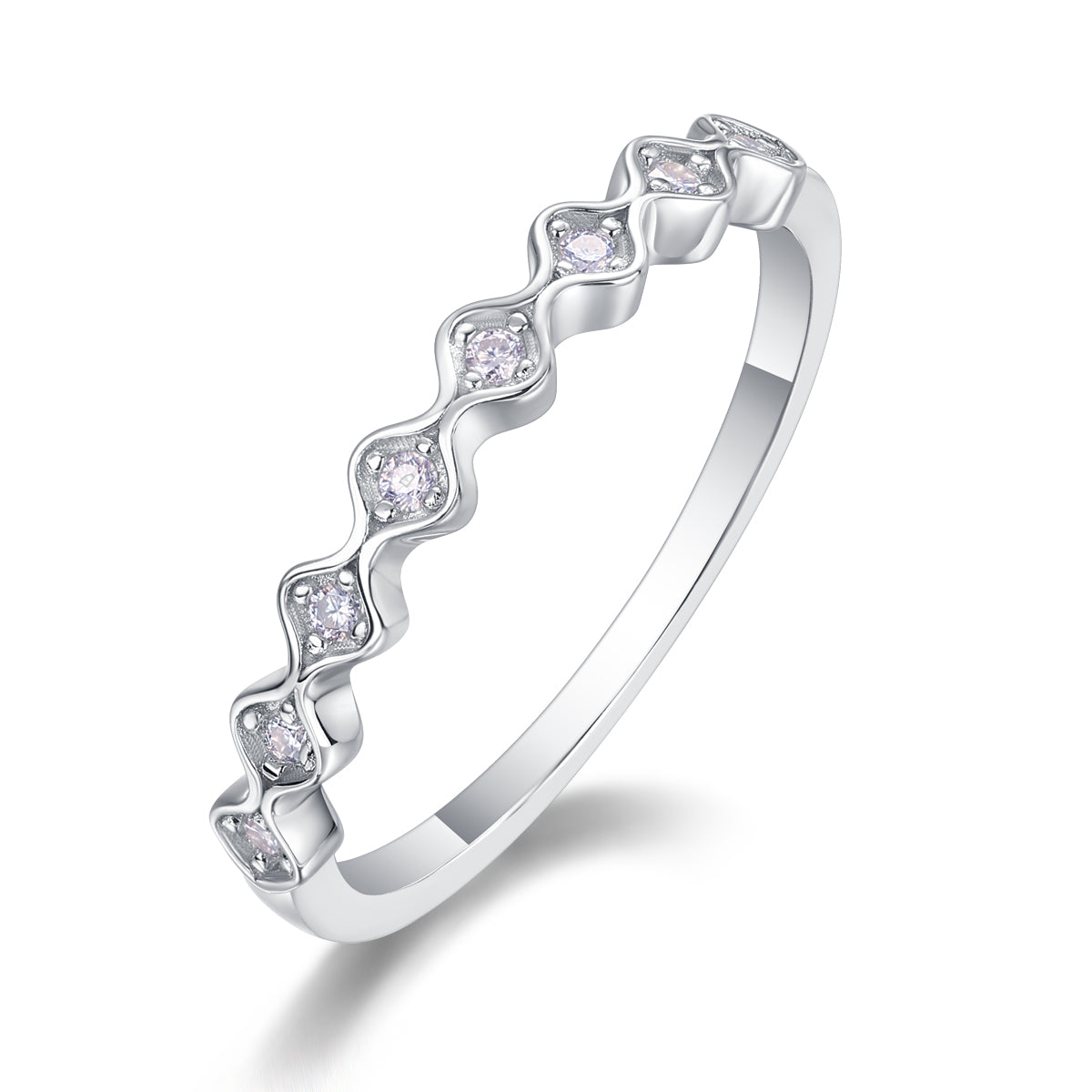 Comet Nucleus Moissanite Ring - Silver Plated
