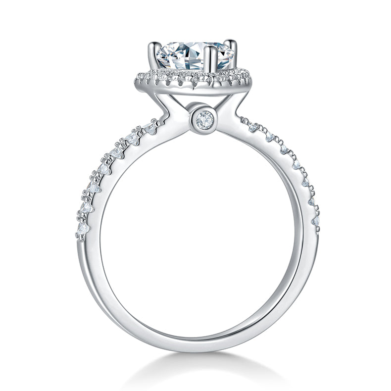 Solstice Peak Ring Moissanite Triangular S925 Silver