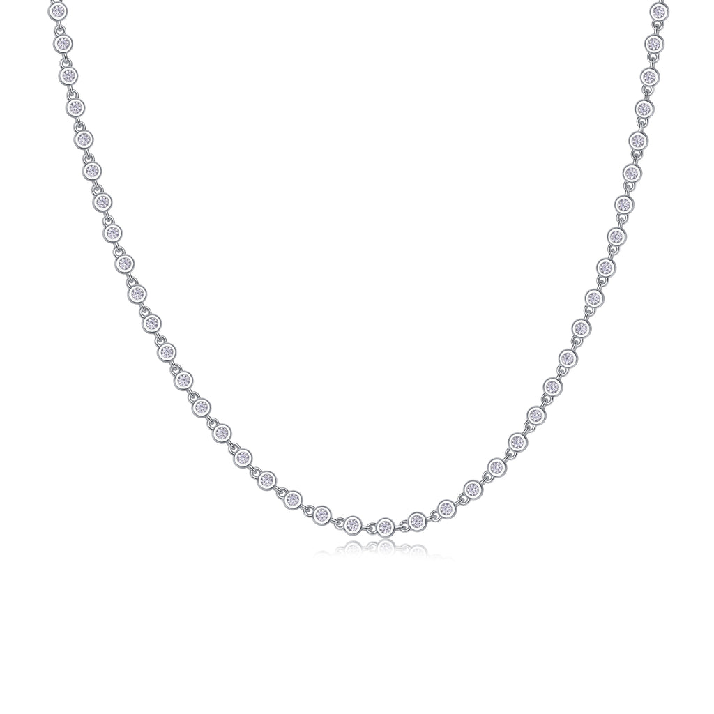 Outer Limit Moissanite Necklace - Silver